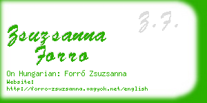 zsuzsanna forro business card