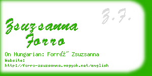 zsuzsanna forro business card